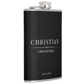 Stijlvolle Moderne Groomsmen Gifts Eenvoudig Elega Heupfles (Rechts)