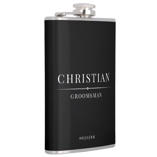 Stijlvolle Moderne Groomsmen Gifts Eenvoudig Elega Heupfles (Rechts)