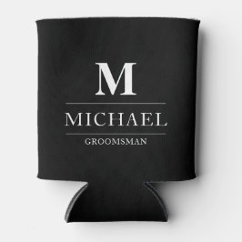 Stijlvolle Moderne Groomsmen Gifts Monogram Beste Blikjeskoeler