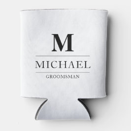 Stijlvolle Moderne Groomsmen Gifts Monogram Beste Blikjeskoeler