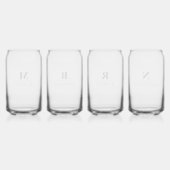Stijlvolle Moderne Groomsmen Gifts Monogram Beste  Blikvorm Glas (Achterkant)