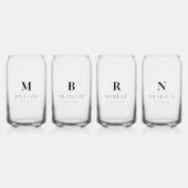 Stijlvolle Moderne Groomsmen Gifts Monogram Beste  Blikvorm Glas (Voorkant)