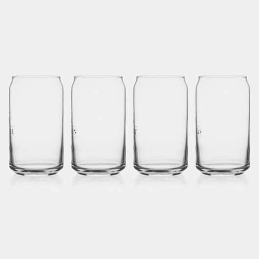 Stijlvolle Moderne Groomsmen Gifts Monogram Beste  Blikvorm Glas (Links)