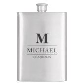 Stijlvolle Moderne Groomsmen Gifts Monogram Beste  Flacon (Voorkant)