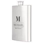 Stijlvolle Moderne Groomsmen Gifts Monogram Beste Flacon (Links)