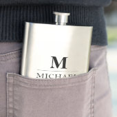 Stijlvolle Moderne Groomsmen Gifts Monogram Beste Flacon (Voorbeeld)