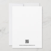 Stijlvolle moderne, handgeschreven QR CODE trouwwe (Achterkant)