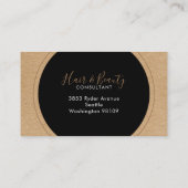 Stijlvolle moderne handtekening rustieke kraft visitekaartje (Achterkant)