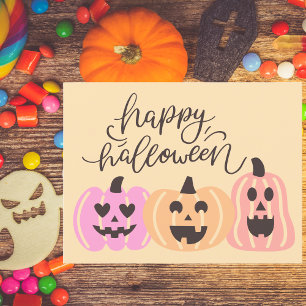 Stijlvolle moderne Happy Halloween typografie Briefkaart