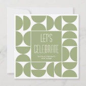 Stijlvolle Moderne Housewarming Party Groene uitno Kaart (Voorkant)