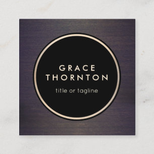 Stijlvolle moderne houten professionele ontwerper vierkante visitekaartje