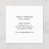 Stijlvolle moderne houten professionele ontwerper vierkante visitekaartje (Achterkant)