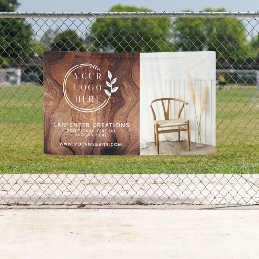 Stijlvolle Moderne Houten Timmerman Constructie Spandoek (Insitu)