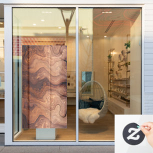 Stijlvolle moderne houten timmerwerk achtergrond raamsticker