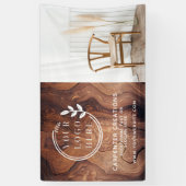 Stijlvolle moderne houten timmerwerk constructie spandoek (Verticaal)