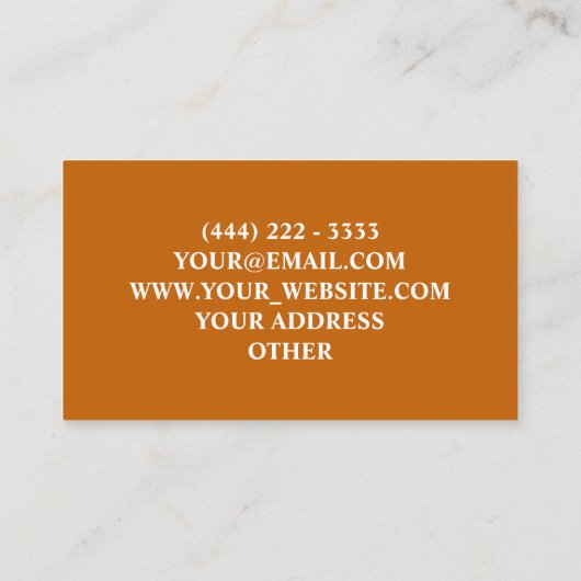 Stijlvolle moderne houten timmerwerk professional visitekaartje (Achterkant)