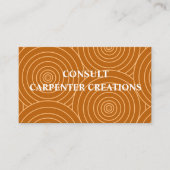 Stijlvolle moderne houten timmerwerk professional visitekaartje (Voorkant)