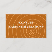 Stijlvolle moderne houten timmerwerk professional visitekaartje (Voorkant)