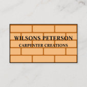 Stijlvolle moderne houten timmerwerk Professional Visitekaartje (Voorkant)