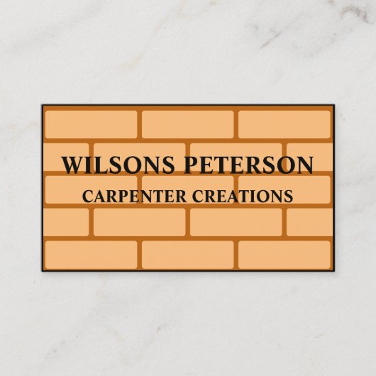 Stijlvolle moderne houten timmerwerk Professional Visitekaartje (Voorkant)