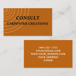 Stijlvolle moderne houten timmerwerk professional visitekaartje