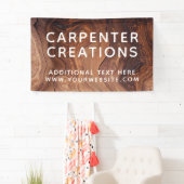 Stijlvolle moderne houten timmerwerkconstructie spandoek (Insitu)