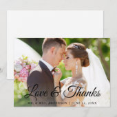 Stijlvolle moderne kalligrafie en Bedankt bruiloft (Voorkant / Achterkant)