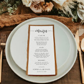 Stijlvolle moderne kalligrafie zwart wit bruiloft menu