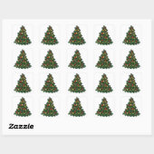 Stijlvolle moderne kerstboom aangepaste vierkant vierkante sticker (Vel)