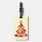 Stijlvolle moderne kerstboom bagagelabel (Voorkant verticaal)