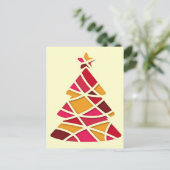 Stijlvolle moderne kerstboom feestdagenkaart (Staand voorkant)