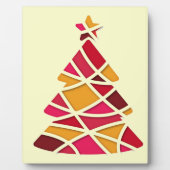 Stijlvolle moderne kerstboom in kunststijl fotoplaat (Voorkant)