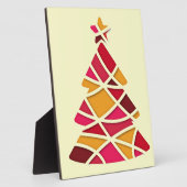 Stijlvolle moderne kerstboom in kunststijl fotoplaat (Zijkant)