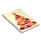 Stijlvolle moderne kerstboom in kunststijl notitieboek (Rechterzijde)