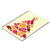 Stijlvolle moderne kerstboom in kunststijl notitieboek (Linkerzijde)