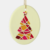 Stijlvolle moderne kerstboom keramisch ornament (Rechts)
