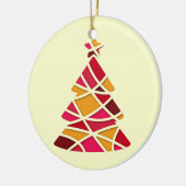 Stijlvolle moderne kerstboom keramisch ornament (Links)