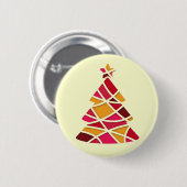 Stijlvolle moderne kerstboom ronde button 5,7 cm (Voorkant /achterkant)
