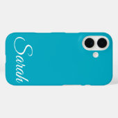 Stijlvolle moderne klassieke aangepaste naam blauw Case-Mate iPhone case (Achterkant (horizontaal))