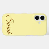 Stijlvolle moderne klassieke aangepaste naam crème Case-Mate iPhone case (Achterkant (horizontaal))