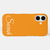 Stijlvolle moderne klassieke aangepaste naam oranj Case-Mate iPhone case (Achterkant (horizontaal))