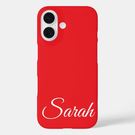 Stijlvolle moderne klassieke aangepaste naam rode Case-Mate iPhone case (Achterkant)