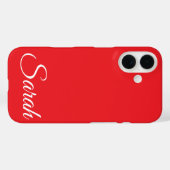 Stijlvolle moderne klassieke aangepaste naam rode Case-Mate iPhone case (Achterkant (horizontaal))