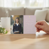 Stijlvolle moderne klassieke foto Roze bevestiging Kaart