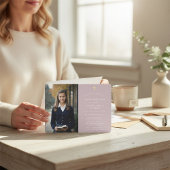 Stijlvolle moderne klassieke foto Roze bevestiging Kaart