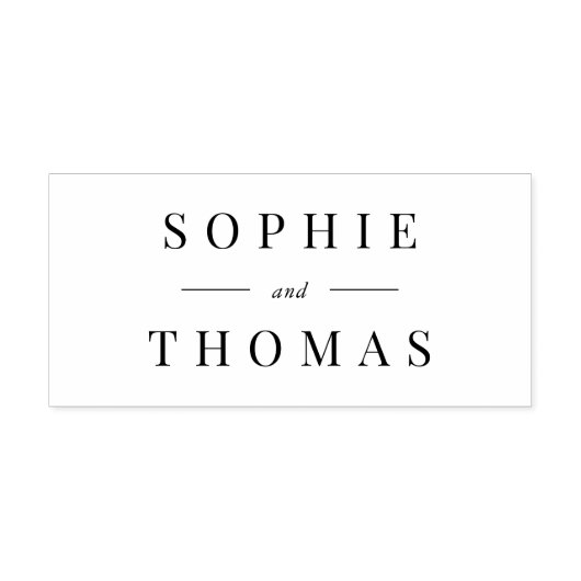 Stijlvolle moderne klassieke paardenaam bruiloft  zelfinktende stempel (Design)