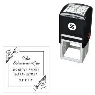 Stijlvolle moderne klassieke paardenaam bruiloft zelfinktende stempel