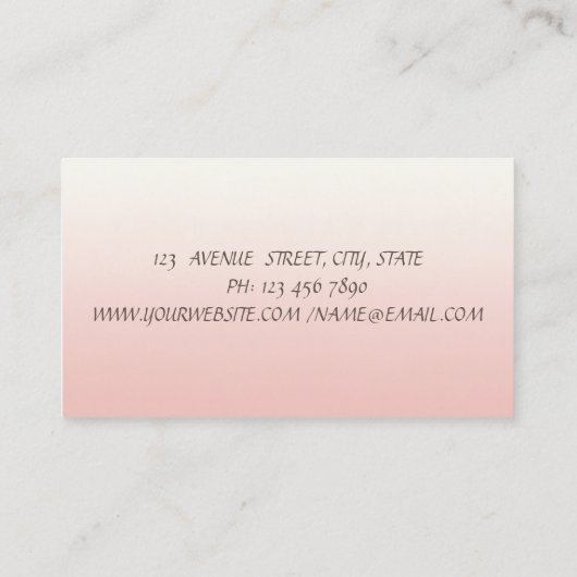 Stijlvolle moderne klassy Waterverf Floral Visitekaartje (Achterkant)