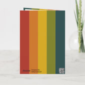 Stijlvolle moderne kleur strepen Kerstmis foto Feestdagen Kaart (Achterkant)