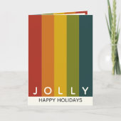 Stijlvolle moderne kleur strepen Kerstmis foto Feestdagen Kaart (Voorkant)